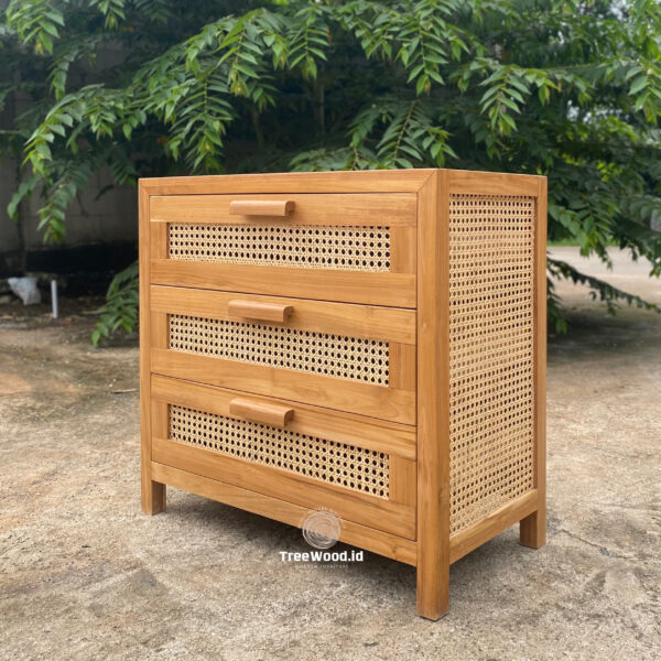 Cabinet rattan (3 dreawers)